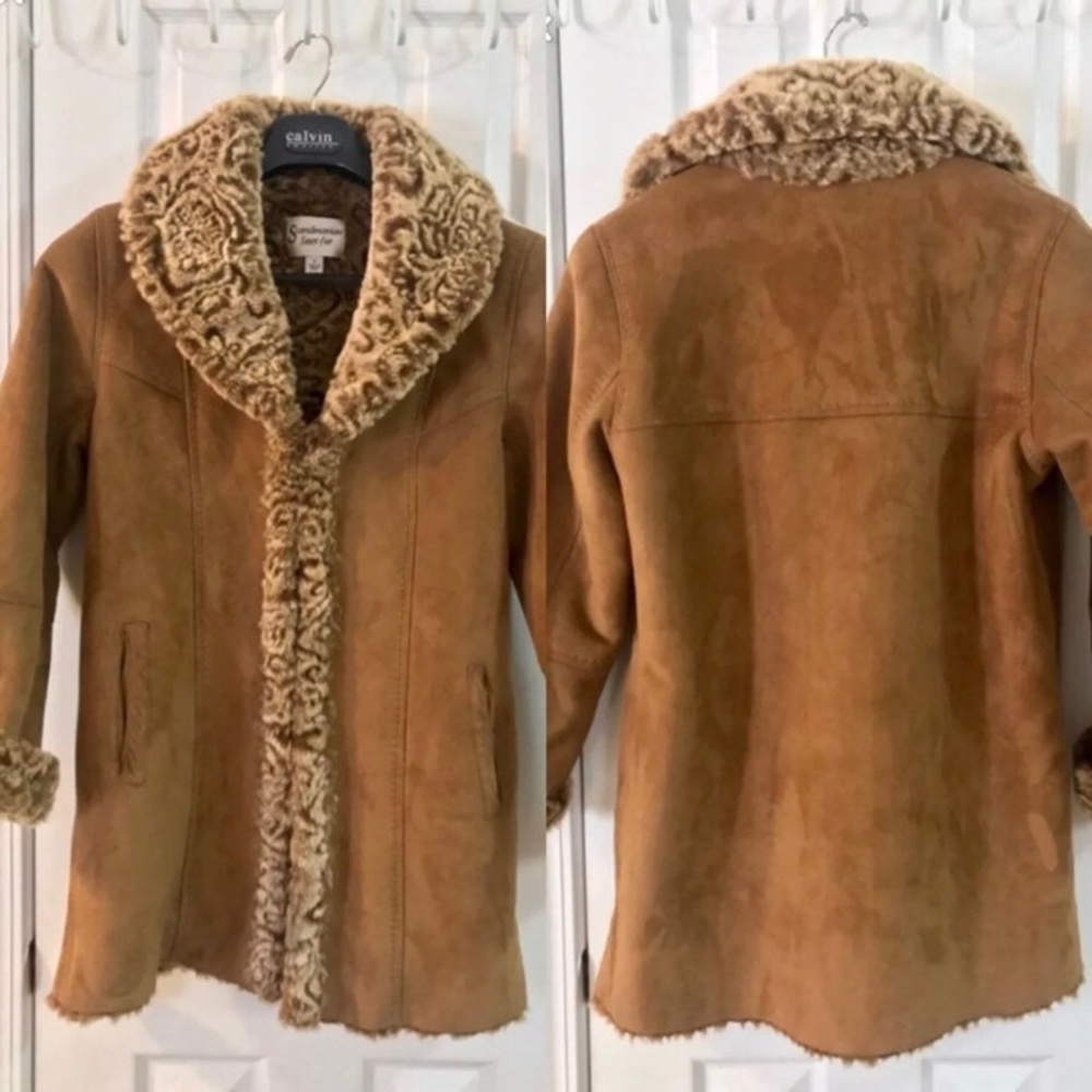 Women’s Faux Fur Lined Suede Coat
